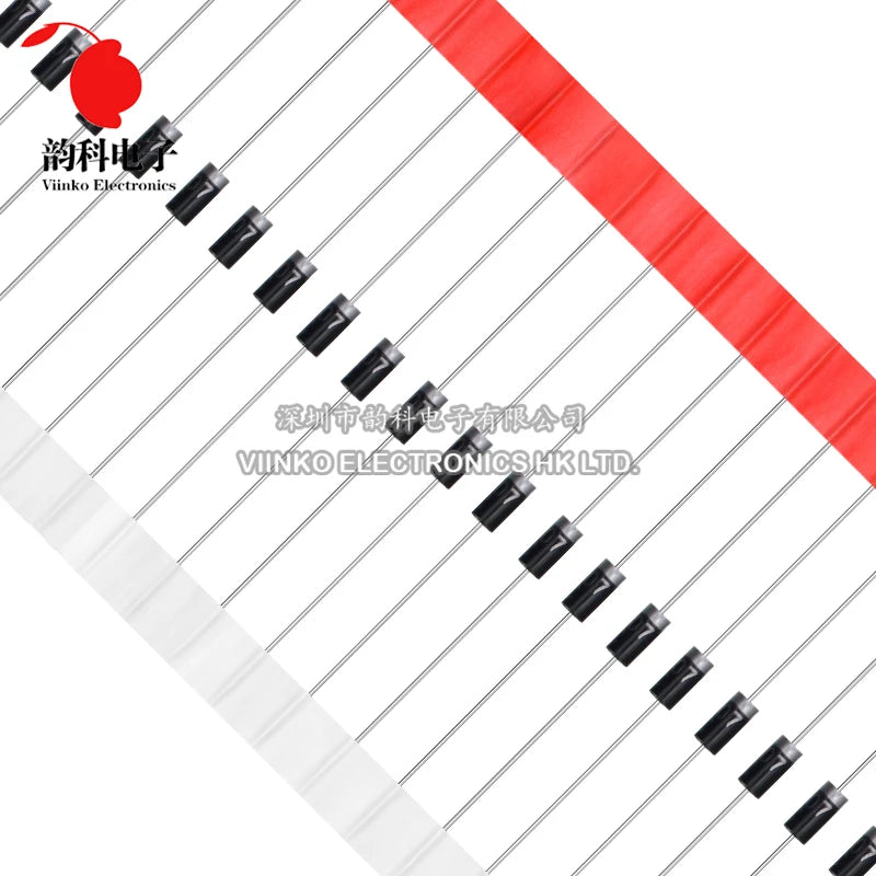 100pcs 1N4007 1N4006 1N4005 1N4004 1N4003 1N4002 1N4001 4007 IN4007 1A 1000V 800V 400V 50V DO-41 Rectifier Diode High Quality