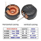 5pcs Ferrosilicon Aluminum Magnetic Ring Inductor 50125-33uh47uh100uh In-line Ring High Current Energy Storage Inductor Coil