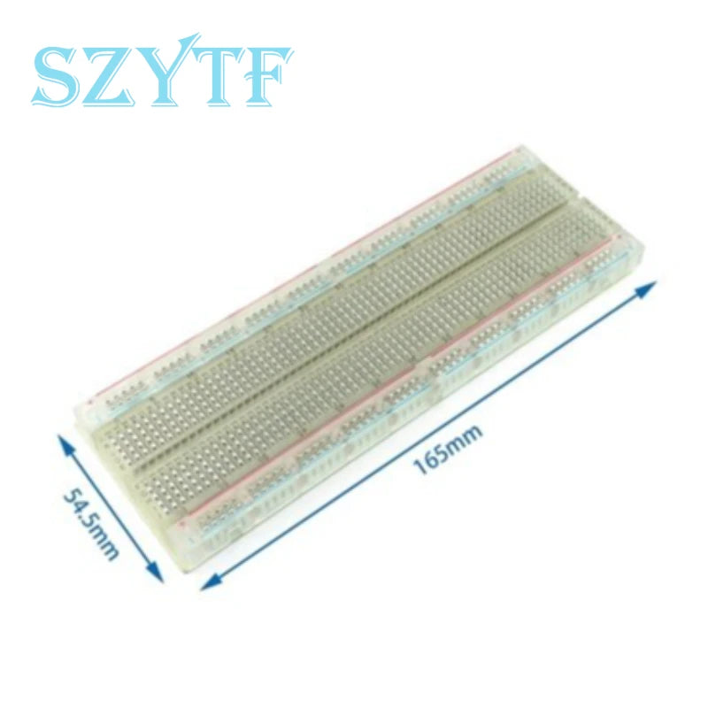 MB-102 MB102 Breadboard 830 Point Solderless PCB Bread Board White/Transparent Test Develop DIY For Arduino