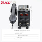 JCD 750W 8586D Soldering Station 2 IN 1 Hot Air Gun LCD Dual Digital Display Electric Soldering Iron SMD Welding Rework Station