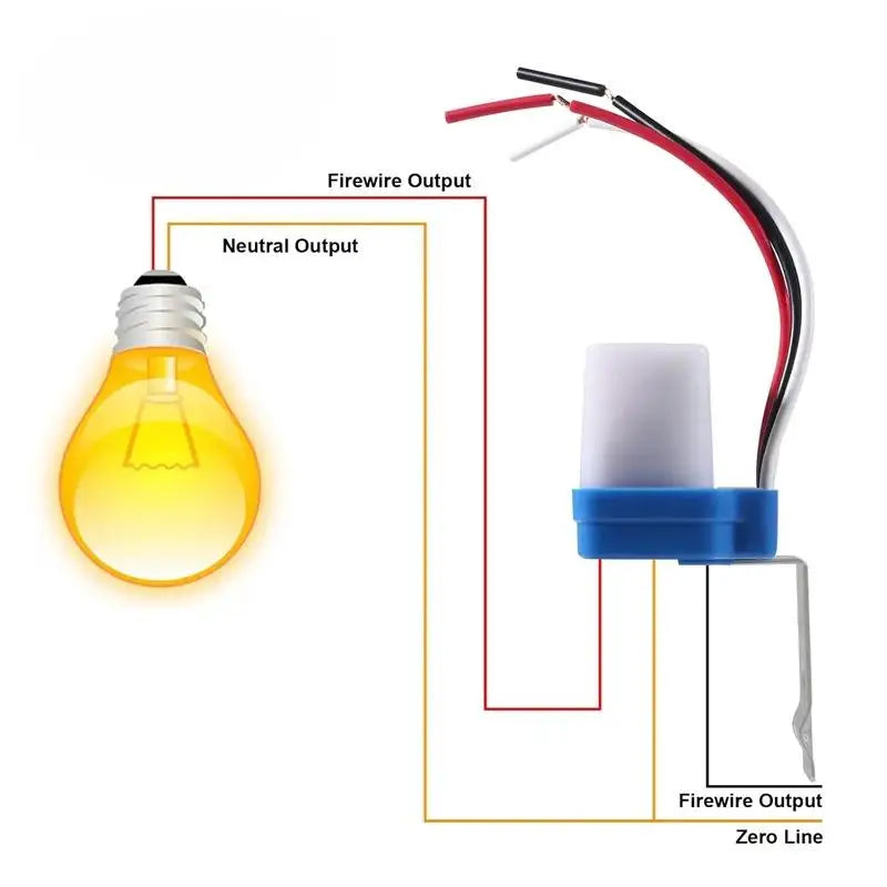 1Pcs Auto On/Off Photocell Street Light Switch Waterproof Photo Control Sensor Switch AC220V 10A Automatic SwitchT Ing Q Store
