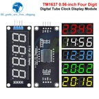 TM1637 LED Display Module for Arduino 4 Digit Tube 7 Segment 0.56 inch Time Clock Indicator Module Red Blue Green Yellow White