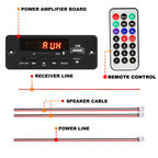 KEBIDU 50W Amplifier Bluetooth MP3 Player DC 12V MP3 Decoder Board Wireless Car Audio Moudle TF AUX FM Radio Charging For Speake