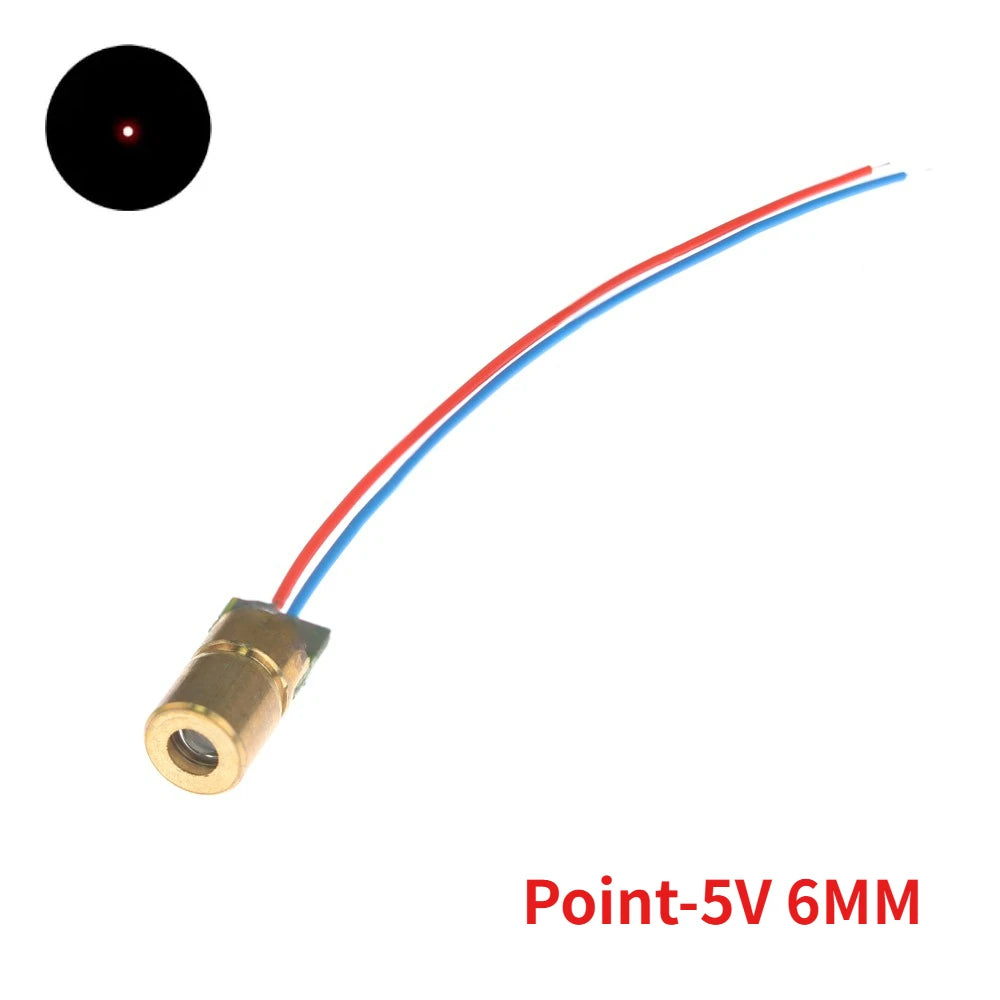 Laser Diode 650nm 5mW Red Point / Line / Cross Laser Module Head Glass Lens Focusable Industrial Class