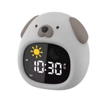 Animal-Shape Alarm Clock Light Adjustable Pat Control Touch Night Light Small Ornaments Home Decor Sleep Training Clock Toddler