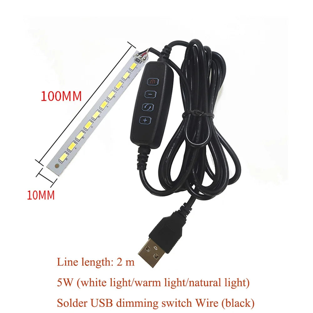 DC5V Dimmable LED Chip 5W-30W Surface Light Source SMD 5730 LED Light Beads DIY Tricolor Adjustable LED Bulb White Warm White
