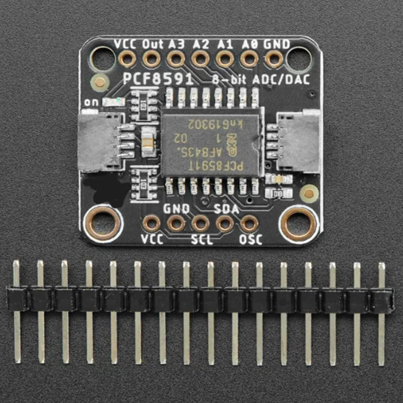 PCF8591 Quad 8-bit ADC & DAC Module, 4-Channel Analog to Digital Digital to Analog Converter, STEMMA QT / Qwiic I2C Interface