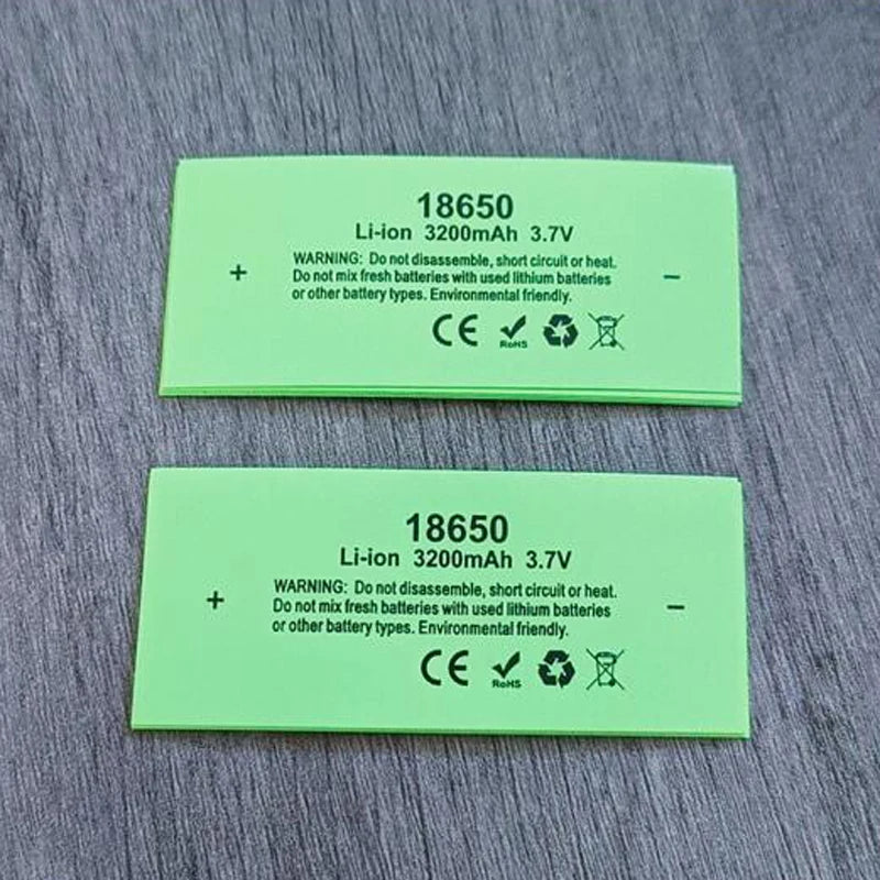 18650 Battery Packaging PVC Heat Shrinkable Film Lithium Battery Insulation Sleeve Shrink Skin Packaging Tube Packaging