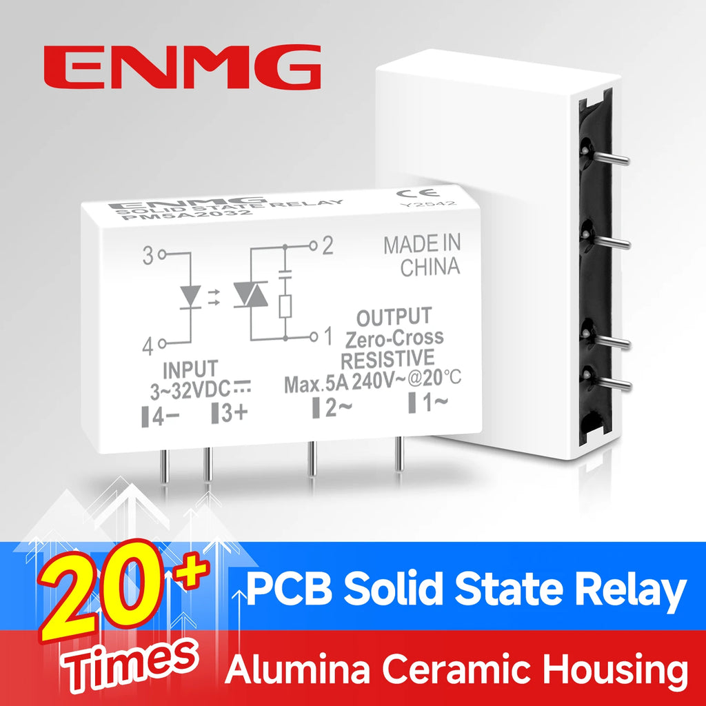 ENMG PCB Pin - Type Solid - State Relay PM5D  3 - 32Vdc Non - Contact, DC - DC Control (5A 24V Compatible)