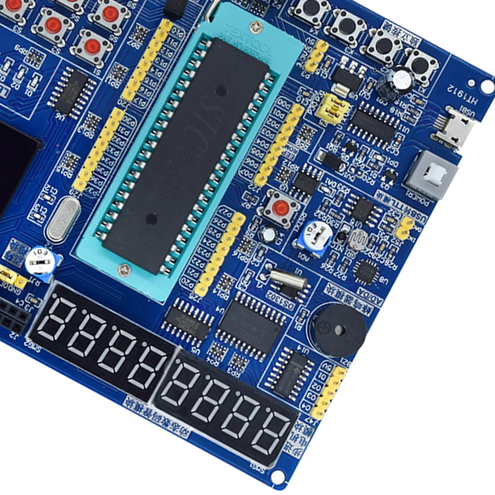 STC89C52 Controller 32/64-bit Operating System Microcontroller Experiment BoardC51 Development Board LCD1602 8051 MCU