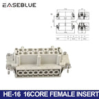 6/10/16/24 Core Heavy-duty Connector HDC-HE Male Connector Core and Female Connector Insert 16A 500V Aviation Plug Core