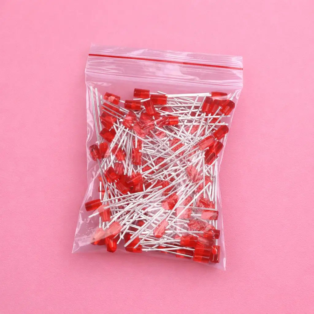 SAMIROB 60/100Pcs 3mm LED Diode Kit F3 Schottky Assorted Diode Red White Green Blue Yellow Orange Pink Purple Warm White for DIY