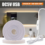 IP68 Waterproof Flexible Neon Rope Light USB COB LED Strip 5V ON OFF Switch 320 LEDs/m Natural Warm White 0.5m 1m 2m 3m 4mm 5m
