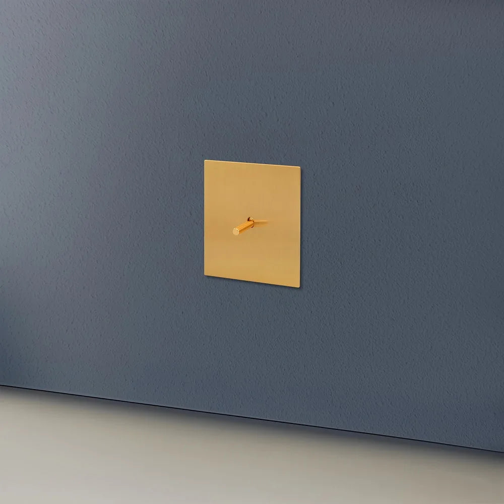 Avoir Metal Panel Toggle Switch 2 Way Gold Copper Lever Wall Power Socket European Plug Usb Type C Charging Port Lighting Dimmer