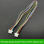 2-50Pcs/lot JST SH 1.0mm Pitch Female Socket Terminal Plug Wire Connector SH 1mm 2 3 4 5 6 Pin 20CM 32AWG Silicone Wires Cable