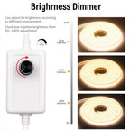 1M-50M 220V COB LED Strip Dimmable 360LEDs/m EU Plug Kitchen Home Room Decoration Flexible Ribbon for Outdoor Garden Lighting