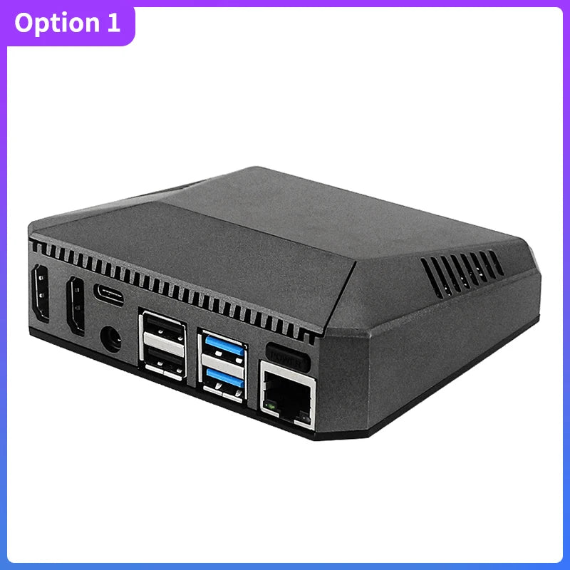 Argon One V2 Case for Raspberry Pi 4 Model B Passive Cooling Metal Shell Optional M.2 NVMe SSD Expansion Board for Argon ONE V2