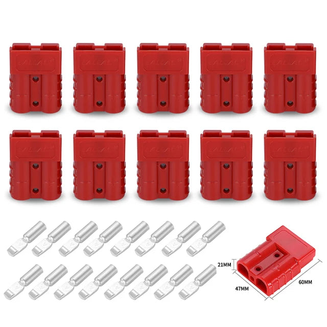 5/10PCS 50A Plug Quick Plug Battery Charging Connector Power Motorcycle Solar Caravan Socket Adapter Accessories