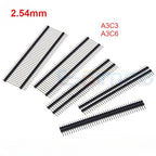5pcs 2.54mm PCB Board Spacer 1X40P L11.4/15-21/23/25/30/35/40/50mm Straight Single Row Double Insulat Gold Connector Male Header
