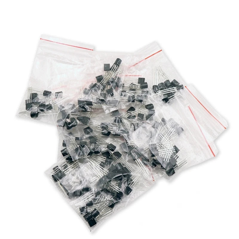 18Kinds*10pcs=180pcs TO-92 Transistor Assorted Kit 2N2222 S9013 S9014 S9015 S9018 S8050 S8550 2N5551 2N5401 2N3904 2N3906 C1815