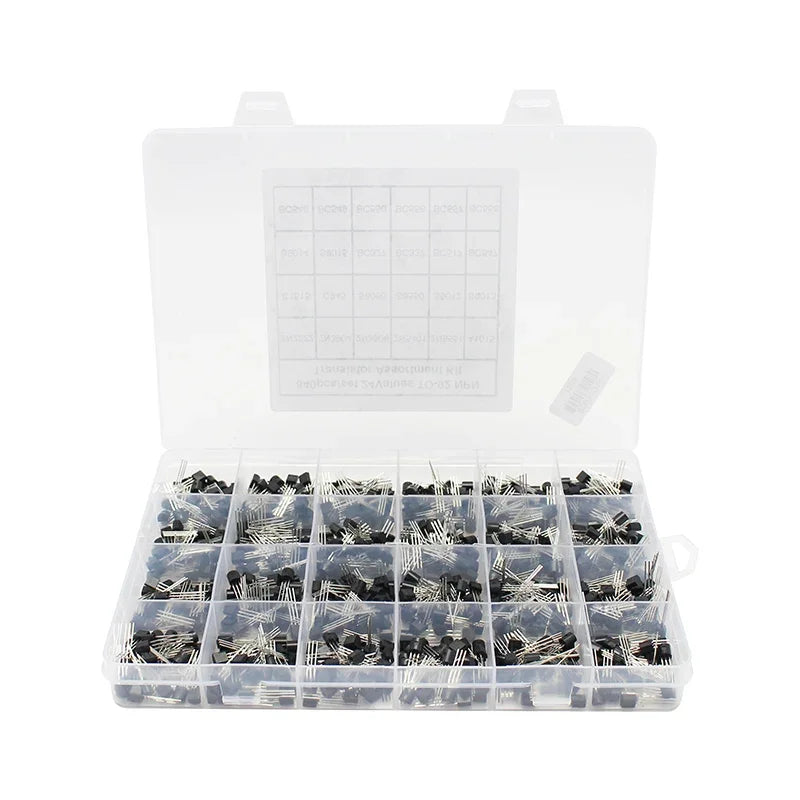 200-900PCS/BOX TO-92 Transistor Assortment Set BC547 BC327 BC337 2N2222 3904 3906 C945 PNP/NPN Transistors DIY Electronics Kit