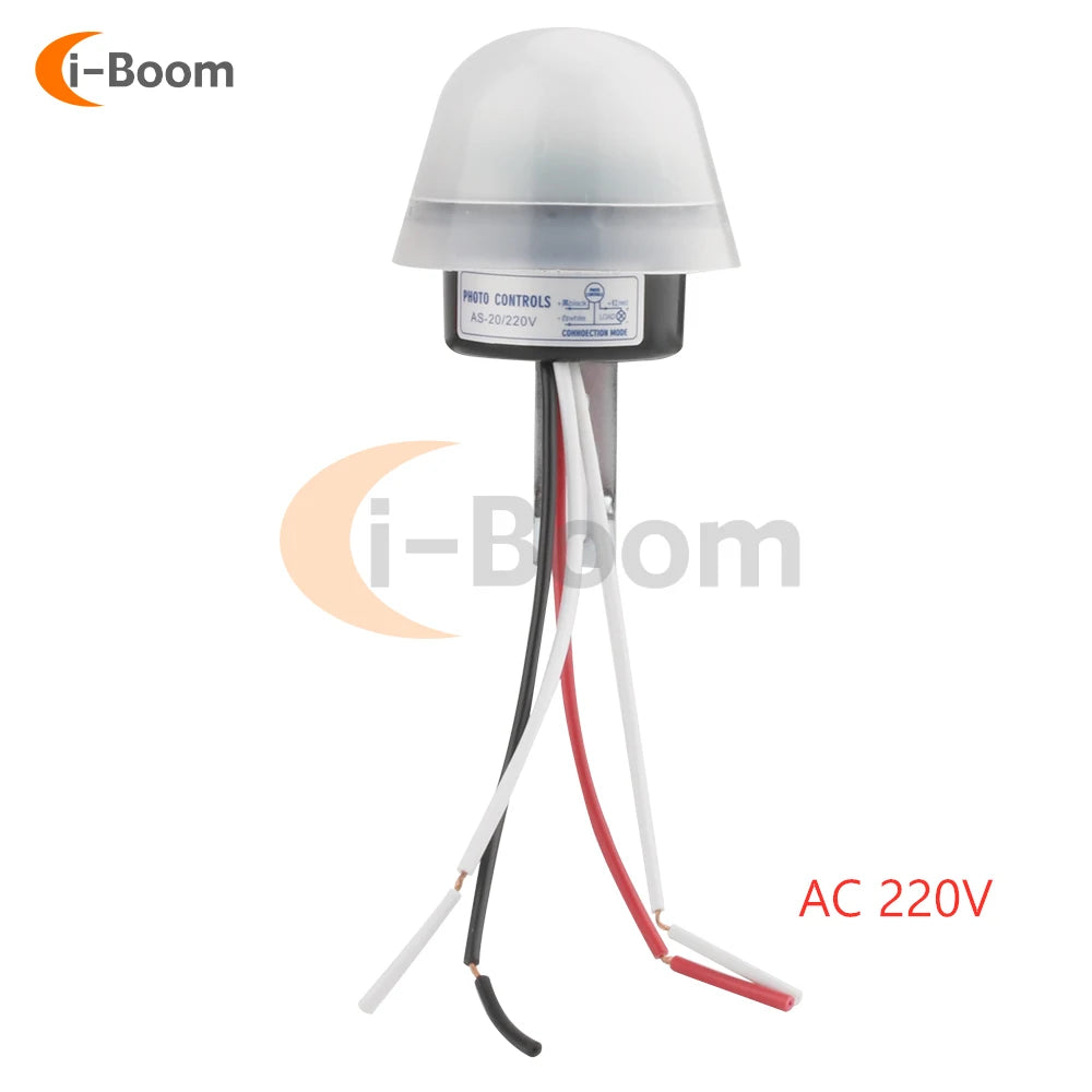 Waterproof Sensitive Auto Photo Switch AS-20 DC 12V AC 110V 220V 10A On/Off Photocell Street Light Switch Sensor Switch Tools