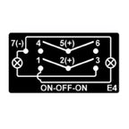 12V Arrow Up Down Rocker Switch White Led 7Pin On-Off-On, Momentary (On)-Off-(On) Toggle Switch Waterproof DPDT Button Switch