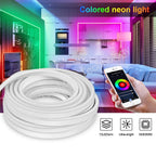30M 20M 10M RGB LED Neon Strip Light 220V Decor Home Lighting Waterproof Flexible LED Ribbon Remote/Bluetooth/Tuya WiFi Control