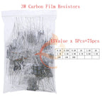 1/8W 1/4W 1/2W 1W 2W 3W 5W Carbon Film Resistors Assortment Kit 5% Electronic Components resistor package