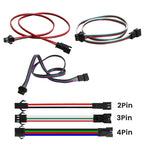 0.5m 1m 2m 2Pin 3Pin 4Pin SM JST Extension Cable 22AWG JST Plug Male to Female Wire Connector Cable for Led Light CCTV Driver