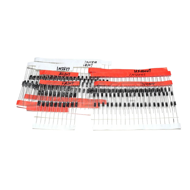 350PCS/box Diodes kit Rectifier/Fast Recovery/Schottky/Switching Diode Set 14Values 1N4001 1N4007 1N4148 RL207 UF4007 FR107 207