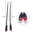 M8 2 3 4 5 6 Pin DC Electric Bicycle Butt Joint Plug Waterproof Female Male Connector Wiring Scooter Brake Cable Signal 20CM