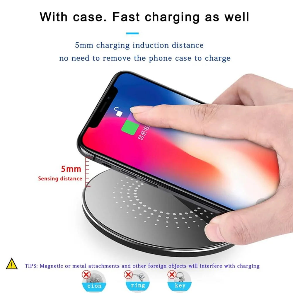 Upgraded Fast Wireless Charging Station for Samsung, Xiaomi, Huawei; 30W Wireless Charger Pad for iPhone 17- 12 Pro, XS Max