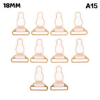 10Pcs 10/12/15/18MM Metal Adjust Buckle For Corset Leg Garter Belt Clip Hook Suspender Ends Buckles Hosiery Stocking Grips