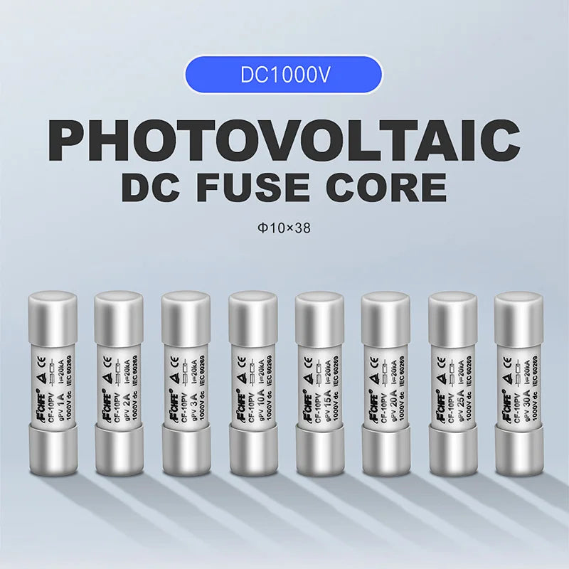 1/5/20/30pcs Solar DC1000V Ceramic PV Fuse 1A 2A 3A 10A 15A 20A 25A 30A High Voltage GPV Fuse for Solar System Protection