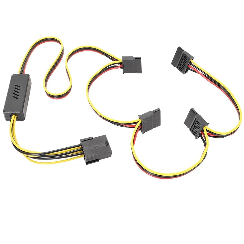Graphics Card Hard Drive Cable GPU PCIE 8Pin Female To 1 2 3 4 SATA Hard Drive 18awg Power Supply Cable 12V To IDE Molex Cables