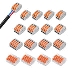 10/20/30PCS 2/3/4/5-Port Assorted Kit Quick Push In Lever Wire Connector Mini Compact Terminal Block 0.08-4mm2 Electrical Wiring