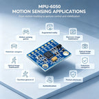 10PCS MPU-6050 6DOF 3-Axis Accelerometer Gyroscope Module GY-521 for Arduino IMU Sensor I2C DIY Robotics UAV Stabilization