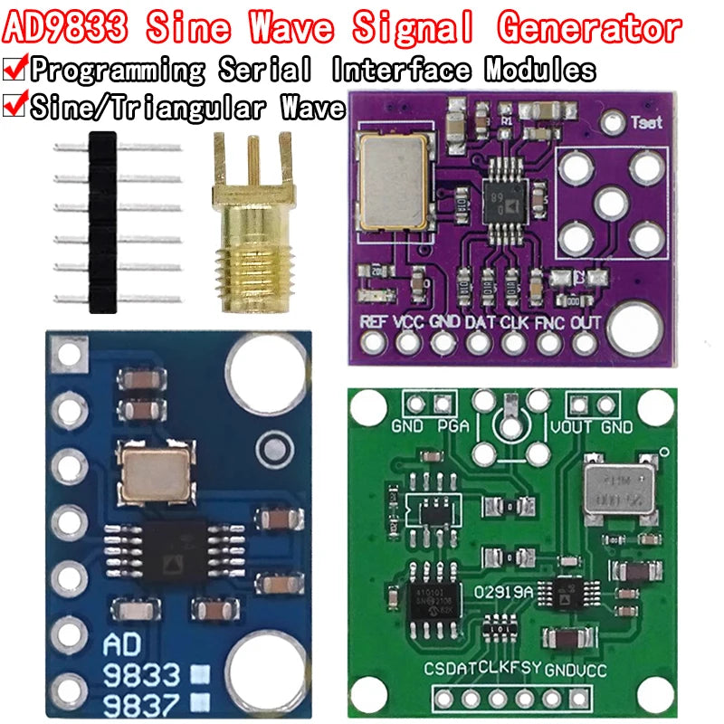 New AD9833 Programmable Microprocessors Serial Interface Module Sine Square Wave DDS Signal Generator Module GY-9833