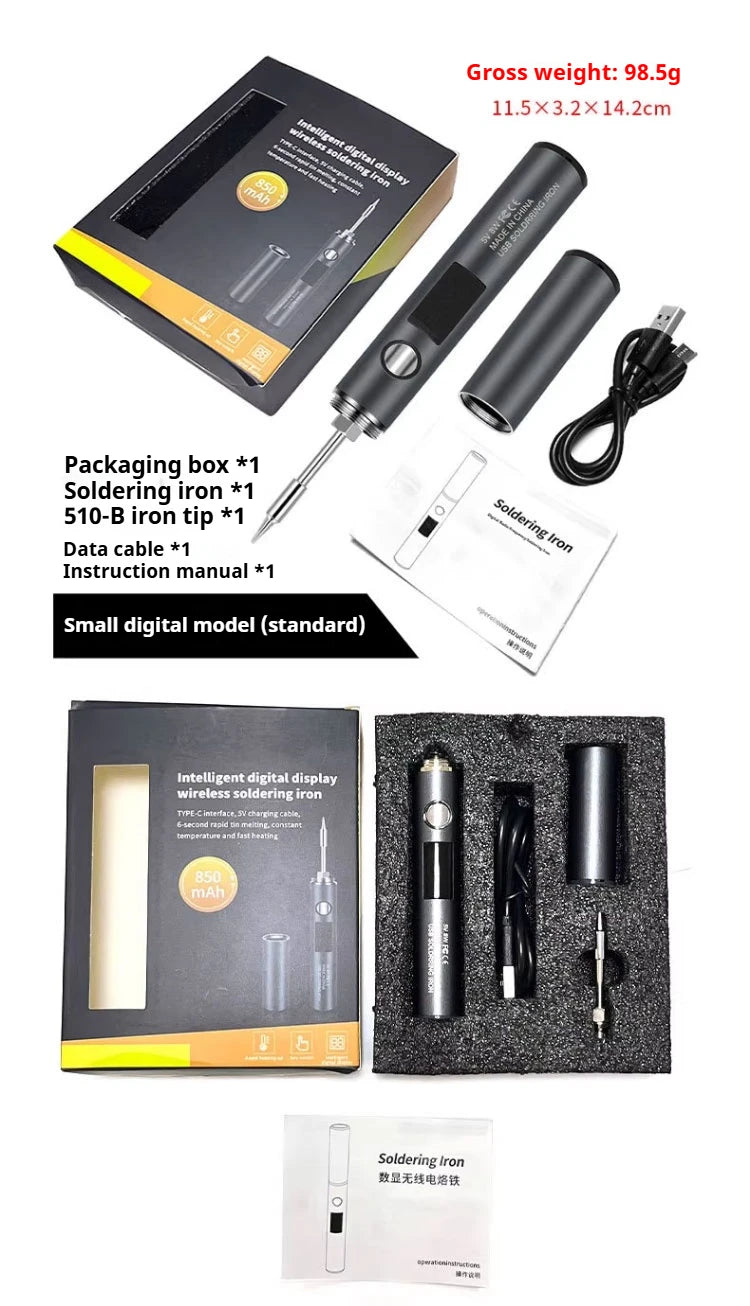 Canoyu radio soldering iron usb charging intelligent digital display portable household repair soldering iron welding pen