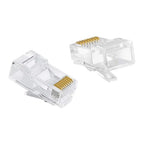 50/30PC RJ45 Ethernet Cables Module Plug Network Connector Crystal Heads Cat5 Gold Plated Network Cable Suitable for Computer TV