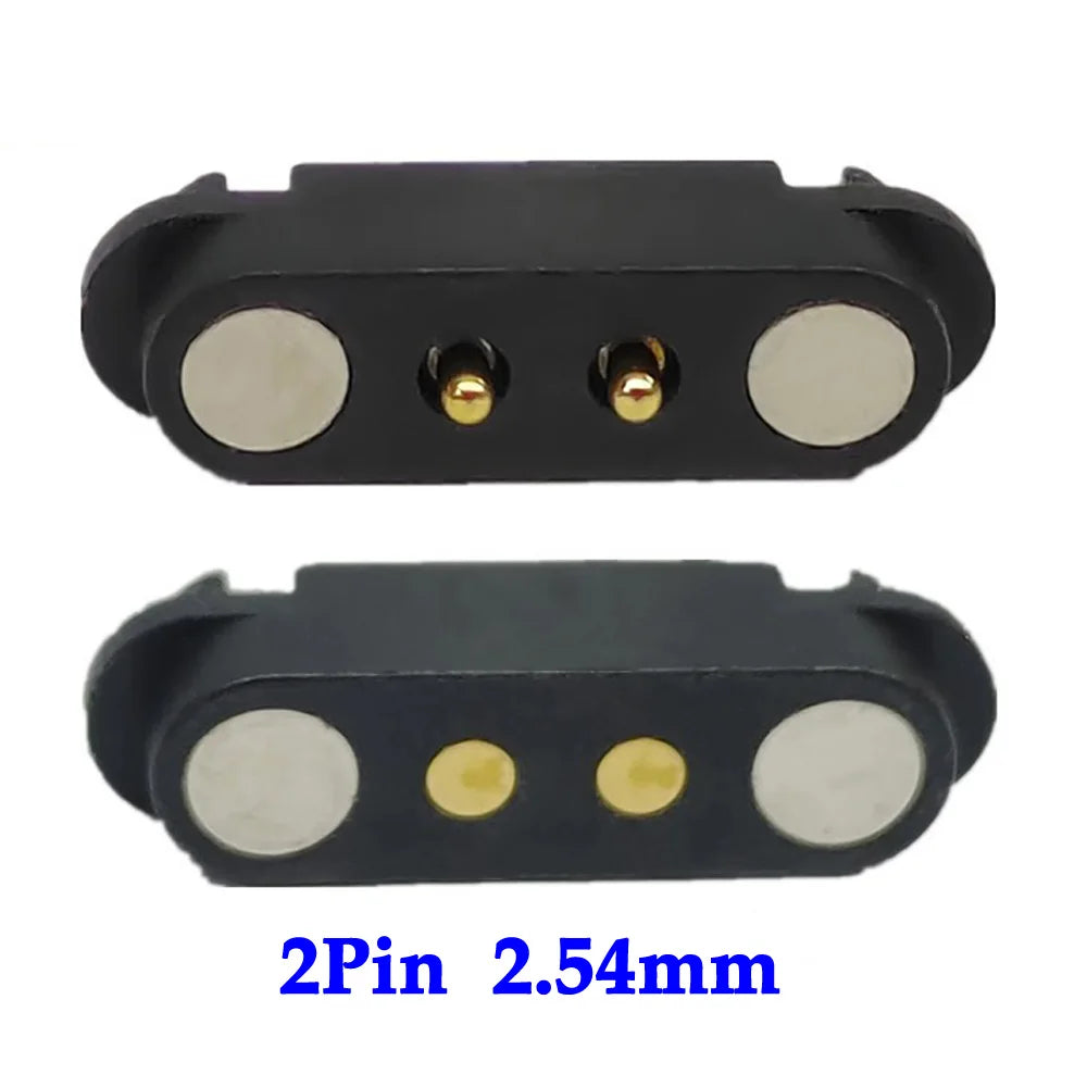 1sets 2A 2Pin DC Magnetic Pogo Pin Connector 2 Pin Pogopin Male Female Spring Loaded DC Power Socket Pitch 2.80mm