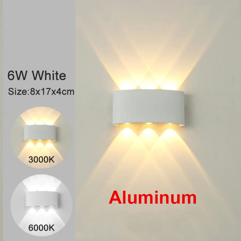 LED Wall Sconces 2W/4W/6W/8W/10W Modern Wall Light, Hardwired Aluminum Wall Lamp,Black Up Down Wall Mount Lights for Living Roo