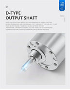 JGB37-520 Hall Encoder DC Geared Motor, 6V/12V, Reversible, High Torque 21KG.CM, All-metal Geared DC Motor With Hall Encoder.
