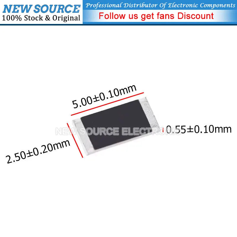(200pcs) 2010 SMD Resistor 1% 1R00 R100 R620 R470 R330 R220 R820 Ohm Assorted Kit 10ValuesX20PCS