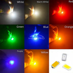 100Pcs 3.3V 2835 5730 3020 Bright Chips SMD LED Red Yellow White Blues RGB Purple Pink Light Emitting Diodes Lighting Atmosphere