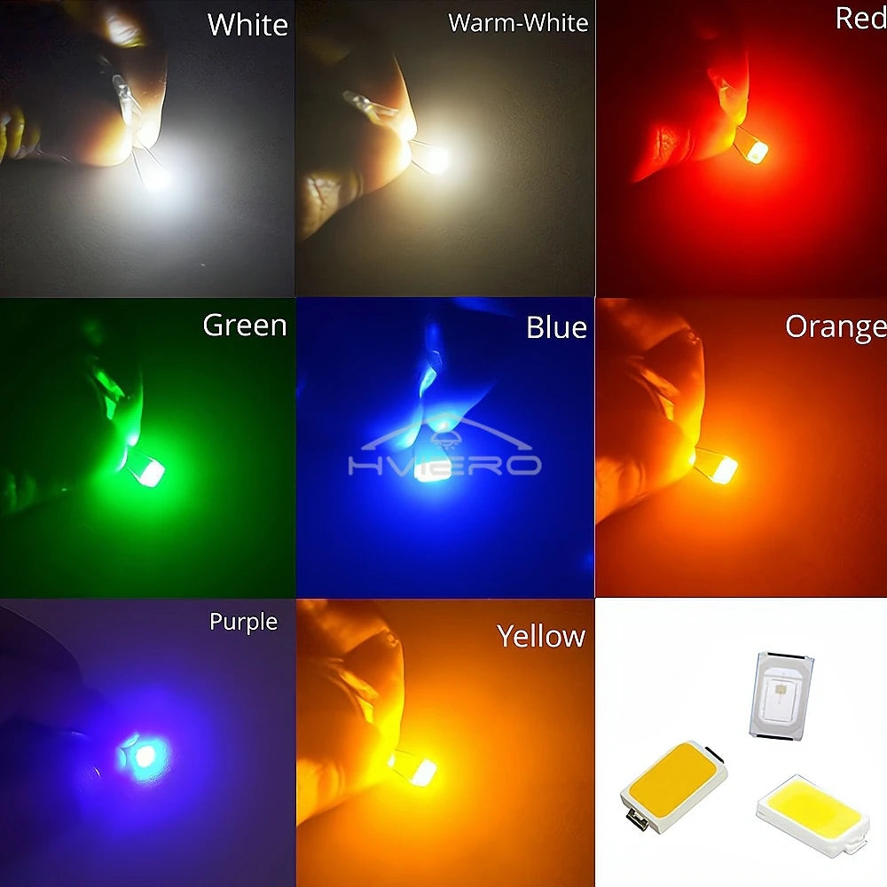100Pcs 3.3V 2835 5730 3020 Bright Chips SMD LED Red Yellow White Blues RGB Purple Pink Light Emitting Diodes Lighting Atmosphere