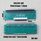 1pcs 4/6/8/10/12/15/16/18/20/22/24/26/30/34/36/40/42/45/50/56 Pin FPC/FFC Adapter Board 0.5mm To 2.54mm Connector