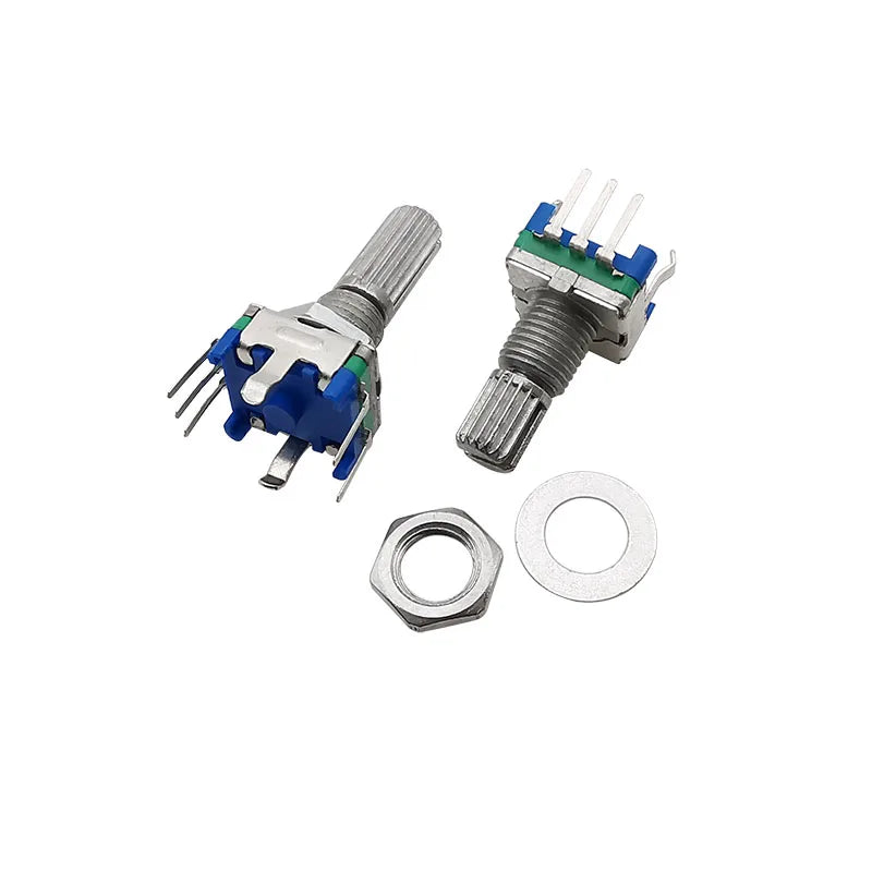 5Pcs/lot 20 Position 360 Degree Rotary Encoder EC11 Push Button 5 Pin Handle Long 15/20MM With A Built In Push Button Switch