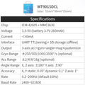 WitMotion WT901SDCL AHRS MPU9250 200Hz 9-Axis Offline Accelerometer Data Logger,  Gyro+Angle (XY 0.05° Accuracy)+Magnetometer